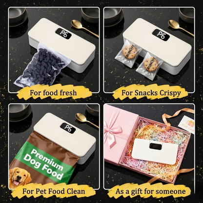 Smart Digital Bag Sealer | Rechargeable, Magnetic & 6 Adjustable Gears Heat Control