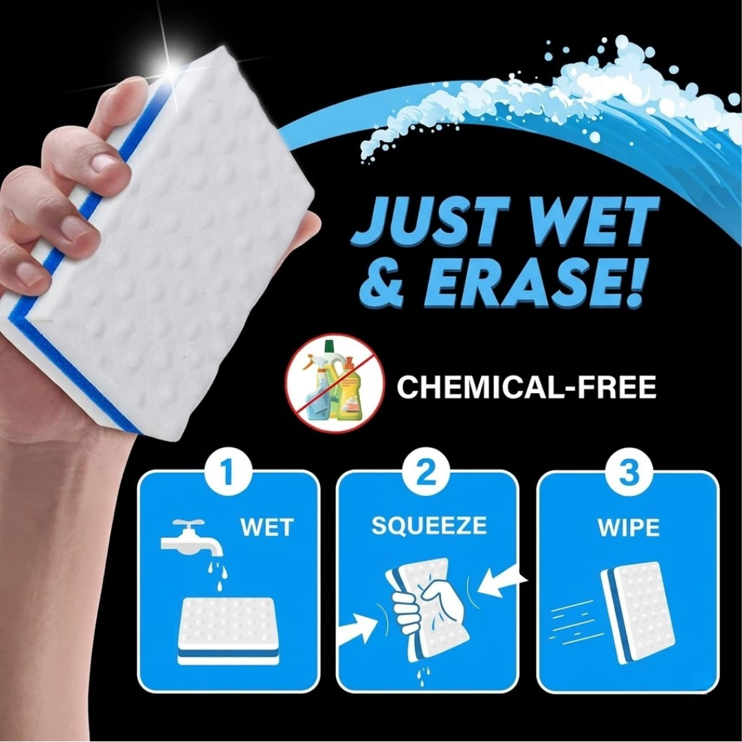 RSZZB® M. Neat Upgrade Melamine Sponge - 3X Density Premium Magic Eraser