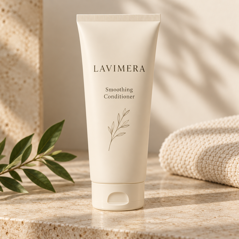 LAVIMERA Smoothing Conditioner in a premium botanical setting