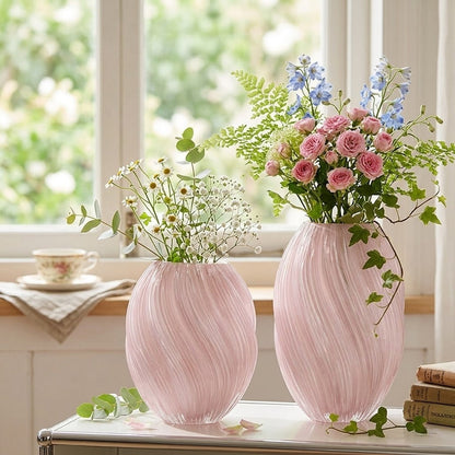 Ribbed Glass Malt Vase