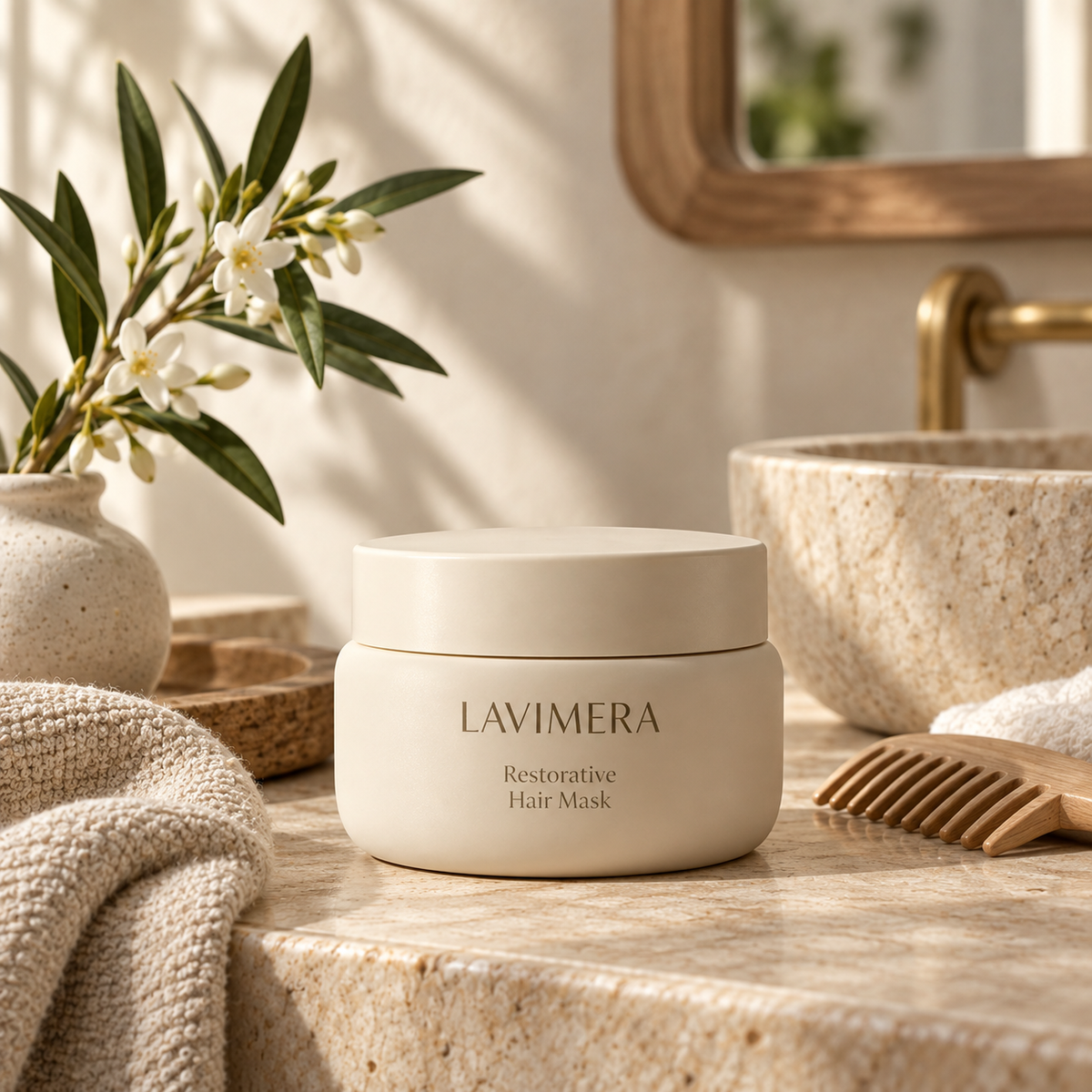 LAVIMERA Restorative Hair Mask in an elevated hair-care ritual