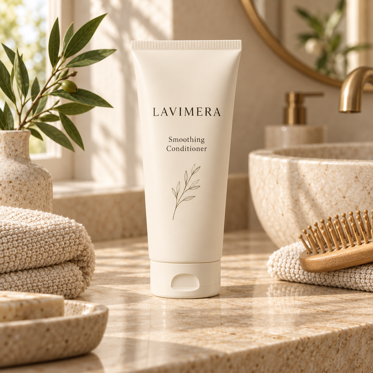 LAVIMERA Smoothing Conditioner in an elevated hair-care ritual