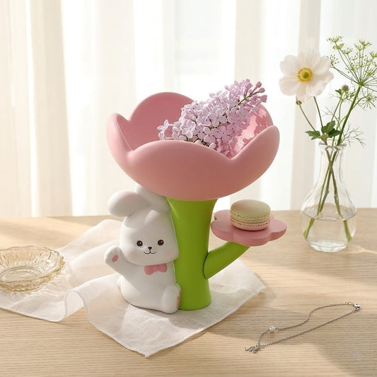 Creative Rabbit & Tulip Desktop Organizer