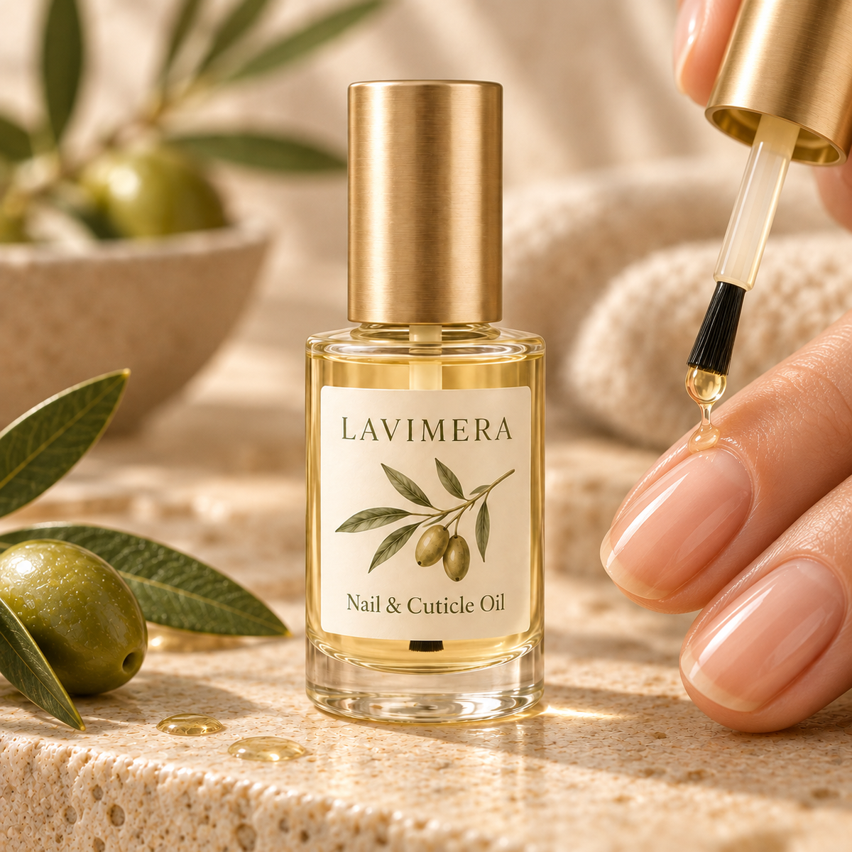 Application of LAVIMERA Nail and Cuticle Oil
