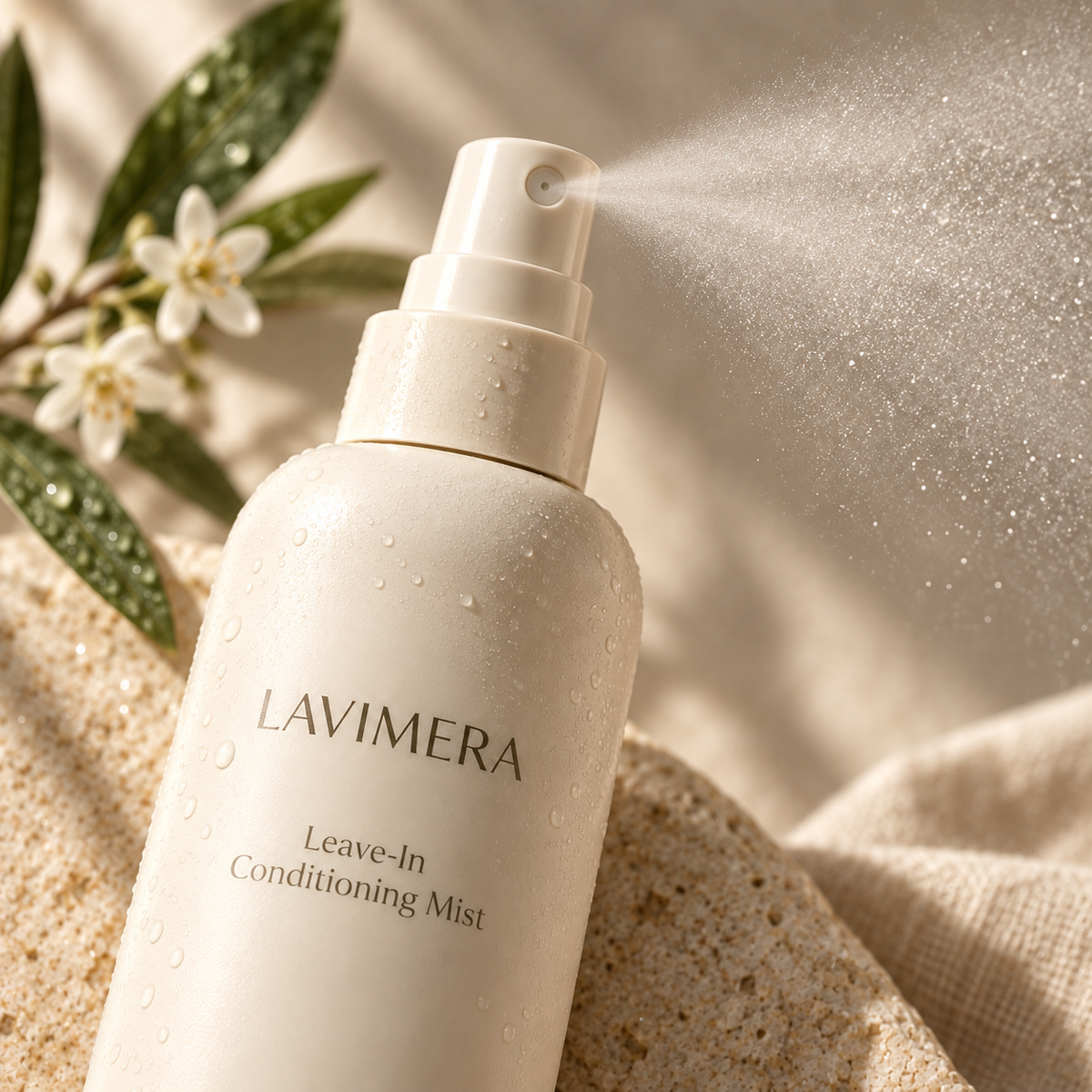 Fine spray from LAVIMERA Leave-In Conditioning Mist