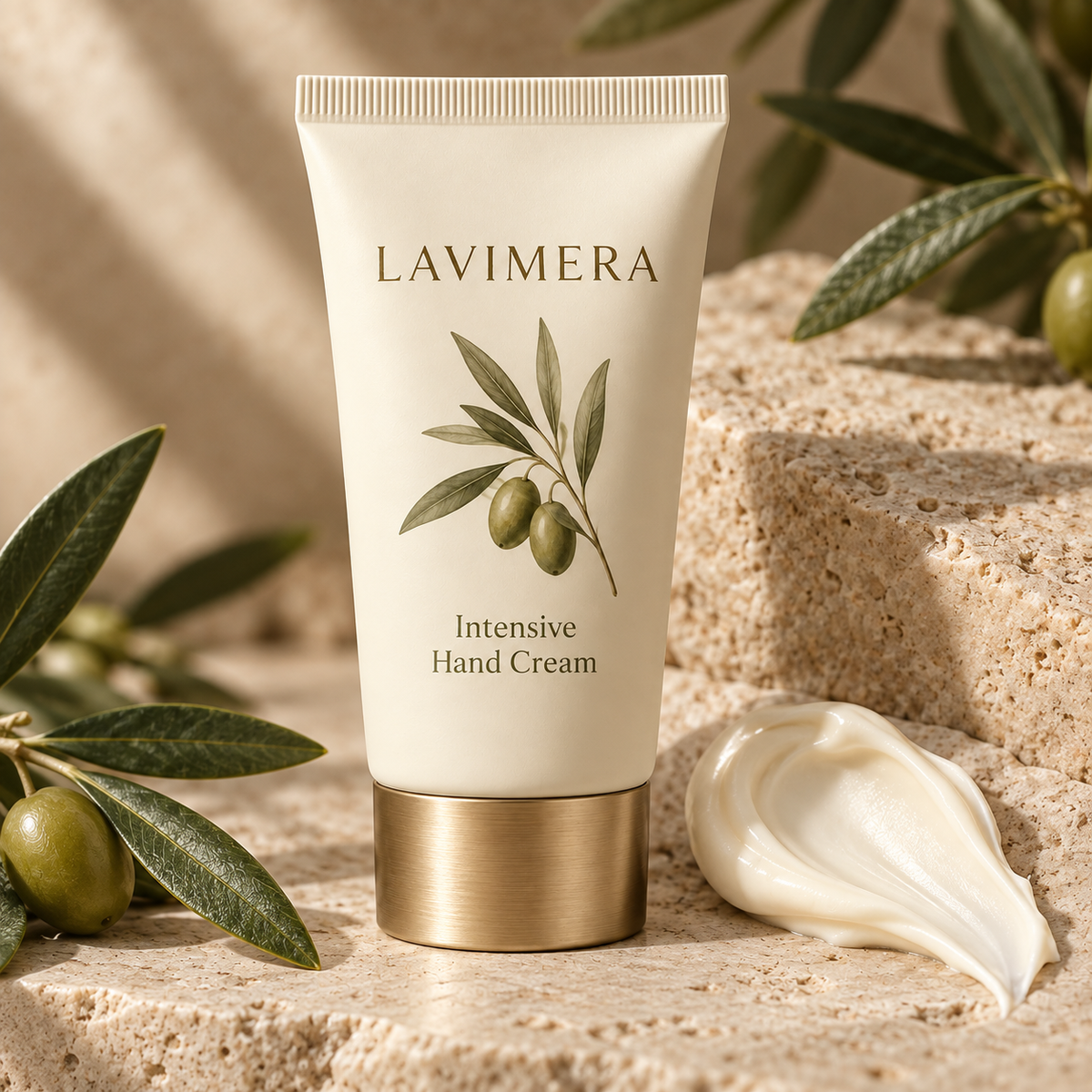 Close-up of LAVIMERA Intensive Hand Cream texture
