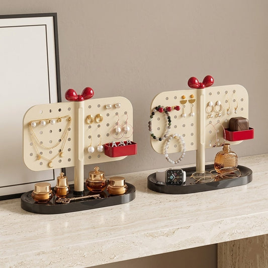 Creative Cream Style Desktop Pegboard Organizer