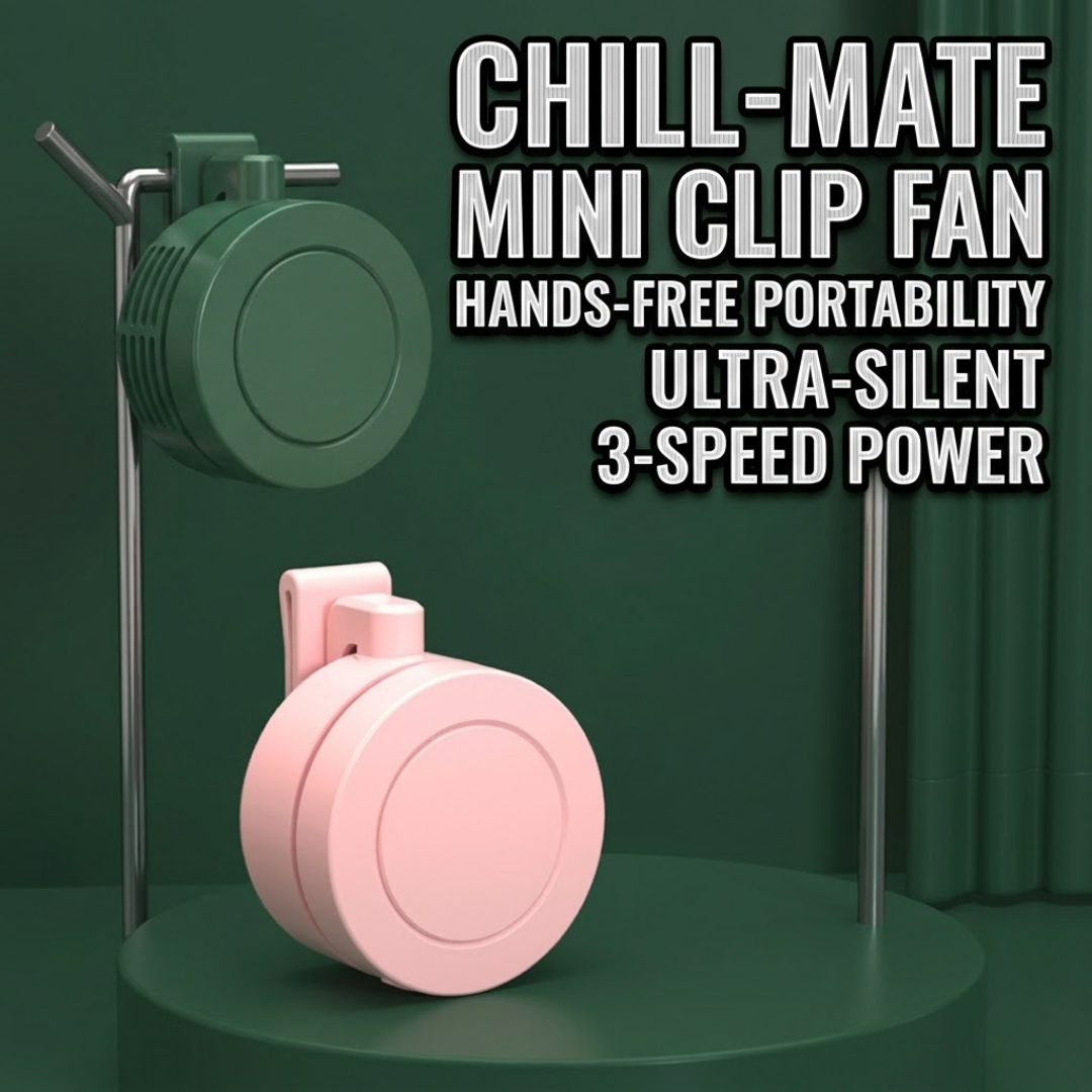 Aero Clip 360° Wearable Smart Fan | Whisper-Quiet Hands-Free Cooling