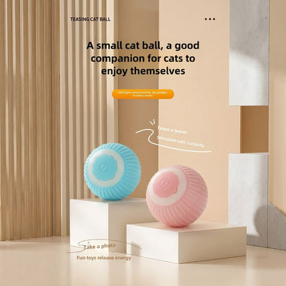 Smart Interactive Cat Toy Ball Quiet Silicone Rolling Ball for Indoor Cats